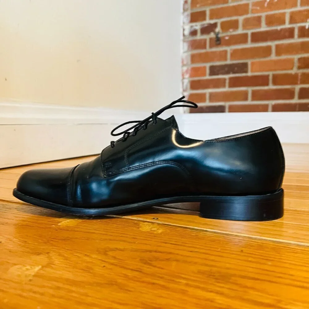 Bostonian Classics First Flex #20390 Black Oxford Leather Dress Shoes Size 12 M